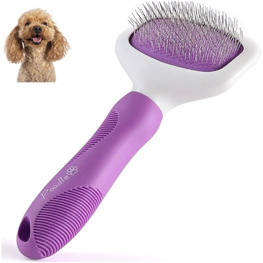 Poodle Pet Slicker Brush for Dogs, Cats, Rabbits 
