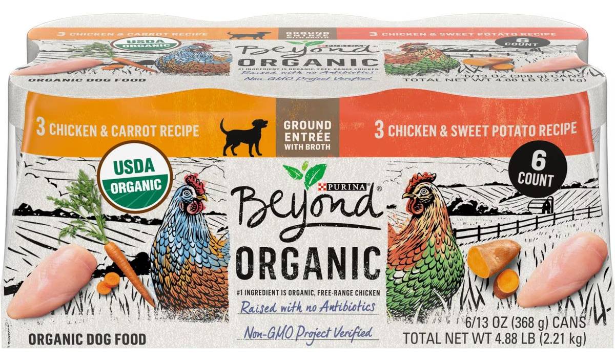 Purina Beyond Organic Chicken Recipes Variety Pack High Protein Wet Dog Food
