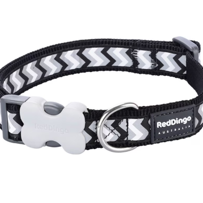 Red Dingo Ziggy Nylon Reflective Dog Collar