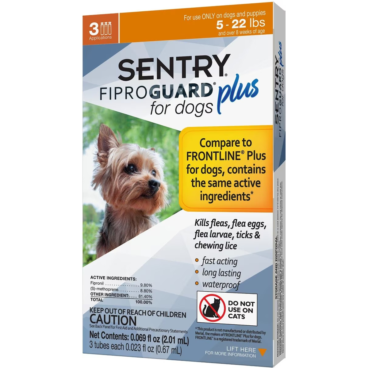 Sentry Fiproguard Plus Squeeze-On Flea & Tick Treatment for Dogs