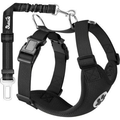 SlowTon Car Safety Dog Harness With Seat Belt