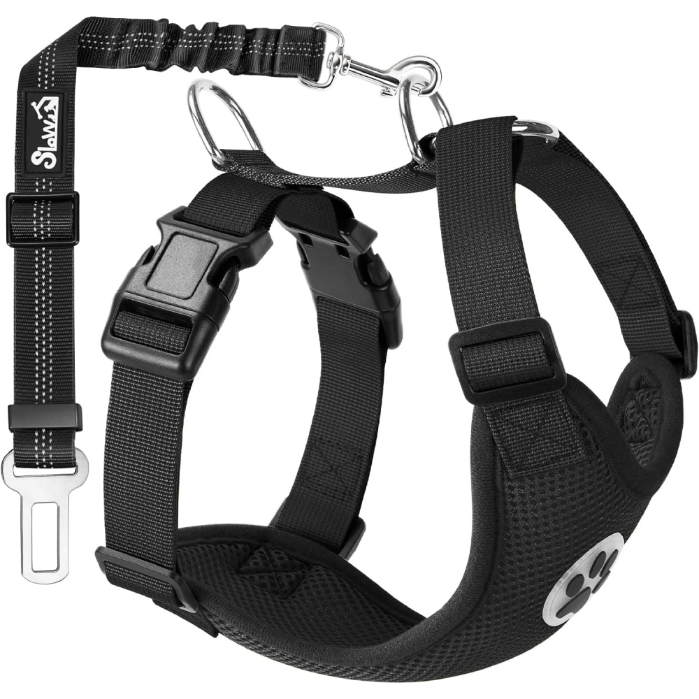 SlowTon Dog Seat Belt Car Harness Set 