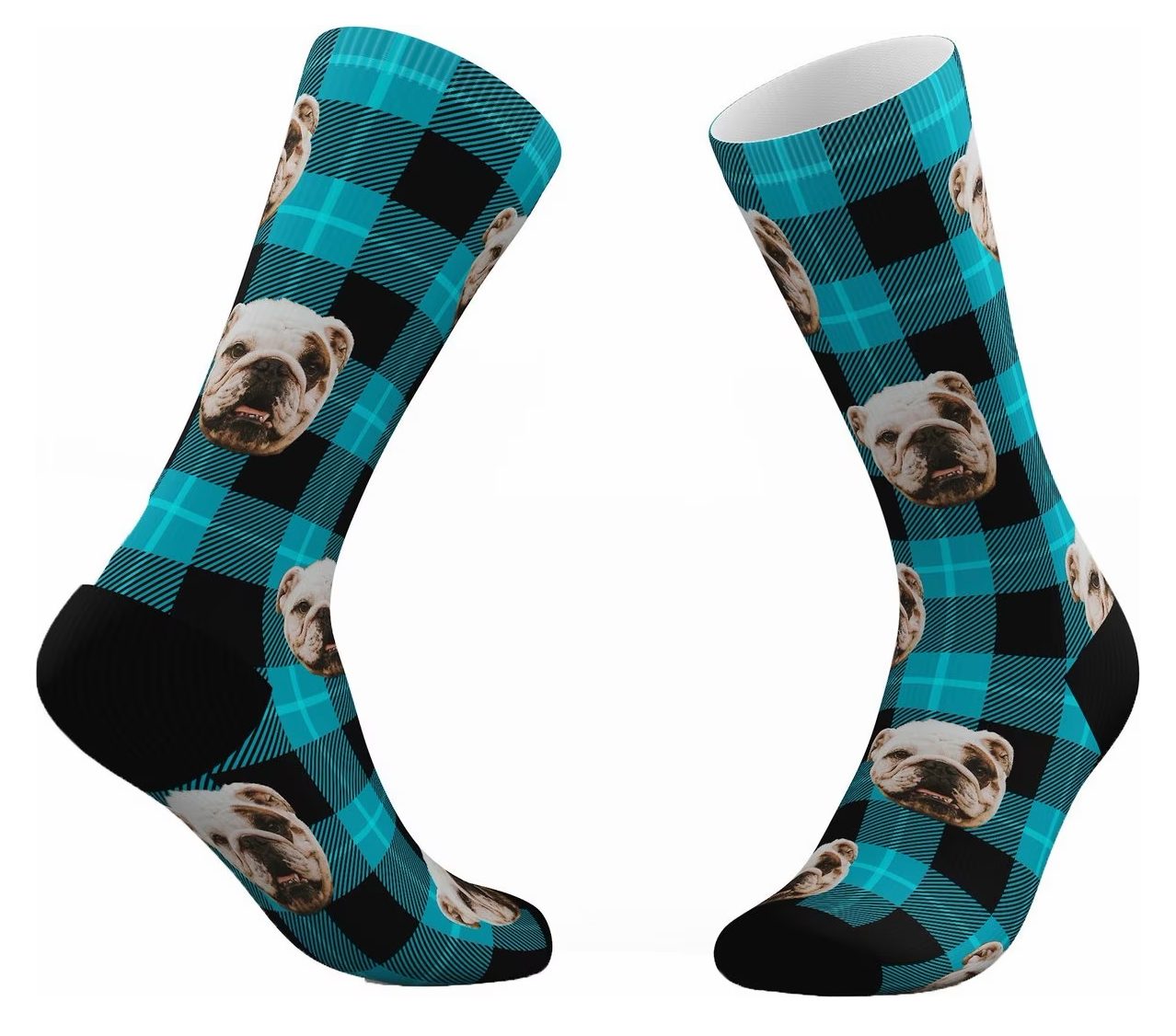 Tribe Socks Personalized Plaid Pet Face Socks