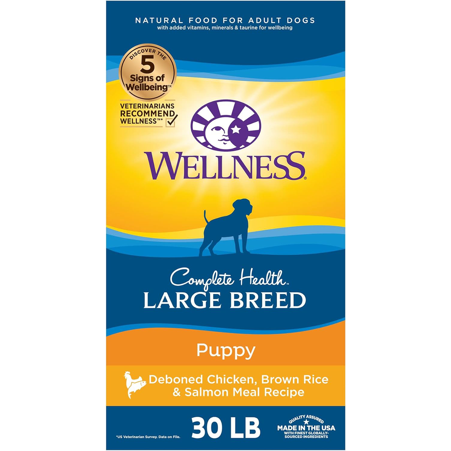 Wellness Complete Health Large Breed Dry Dog Puppy Food 