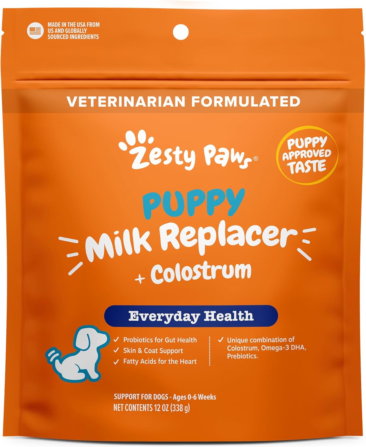 Zesty Paws Puppy Milk Replacer + Colostrum
