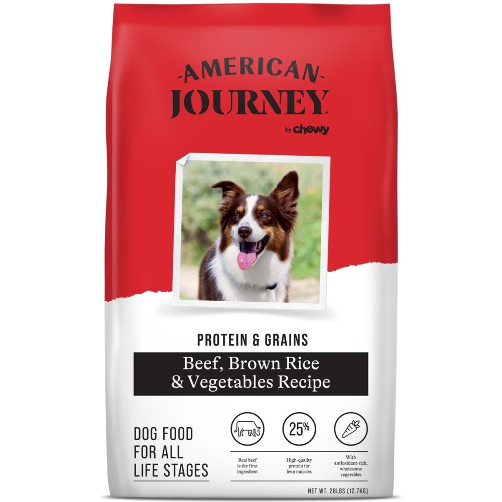American Journey Protein & Grains Beef, Brown Rice & Vegetables Recipe Dry Dog Food