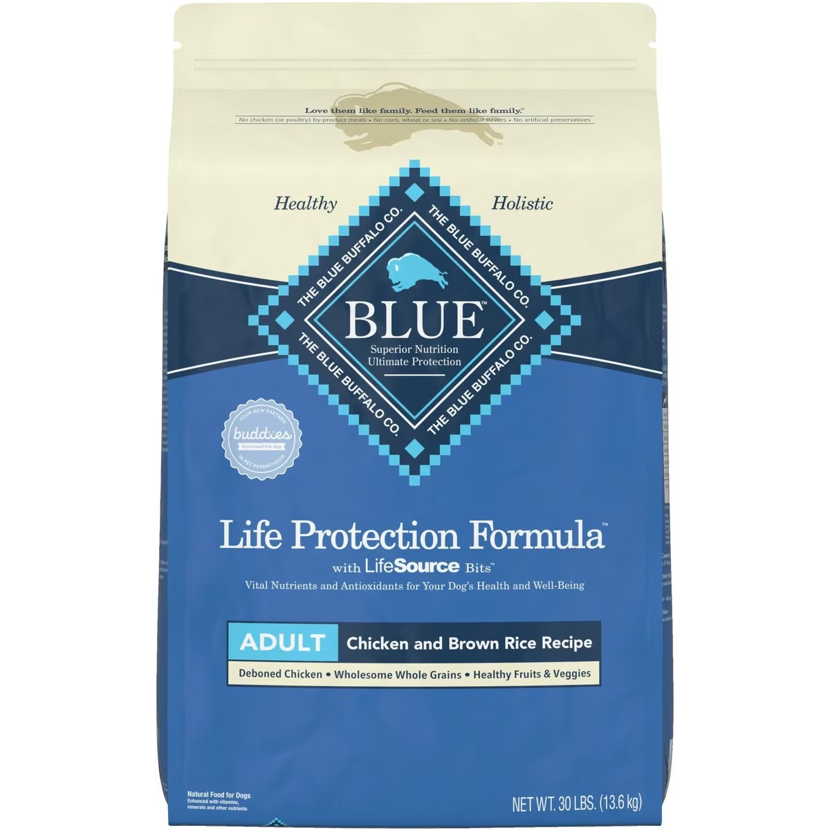 Blue Buffalo Life Protection Formula Adult Chicken & Brown Rice Recipe Dry Dog Food 