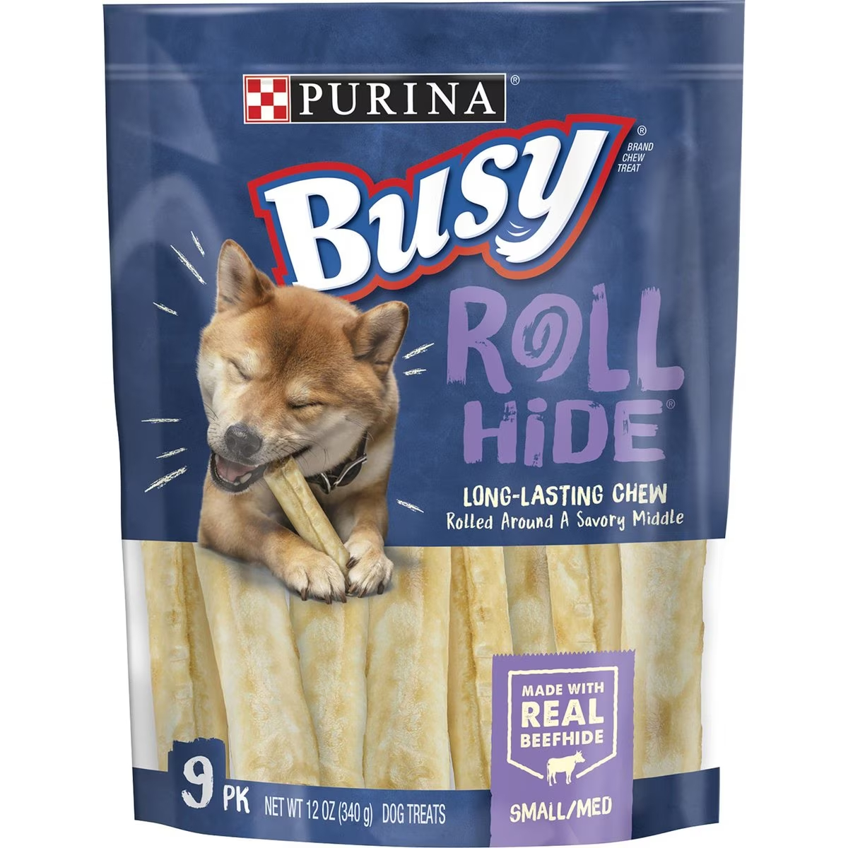 Busy Bone Rollhide Long-Lasting Small_Medium Dog Treats