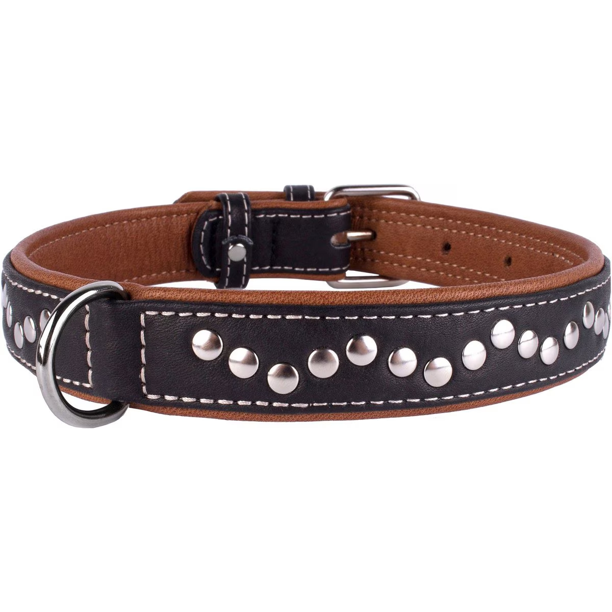 CollarDirect Handmade Studded Leather Dog Collar