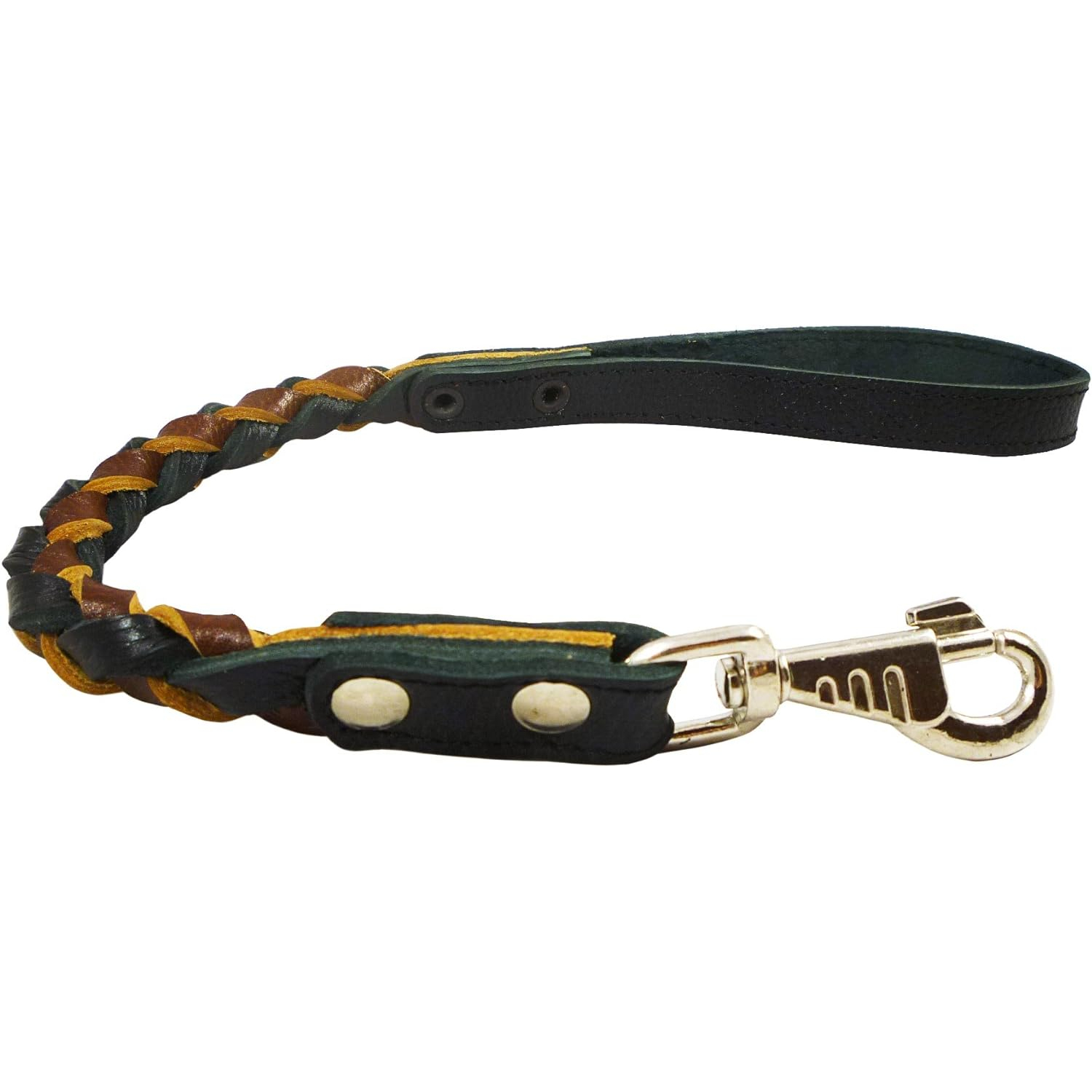 Dogs My Love Braided Short Leather Dog Leash