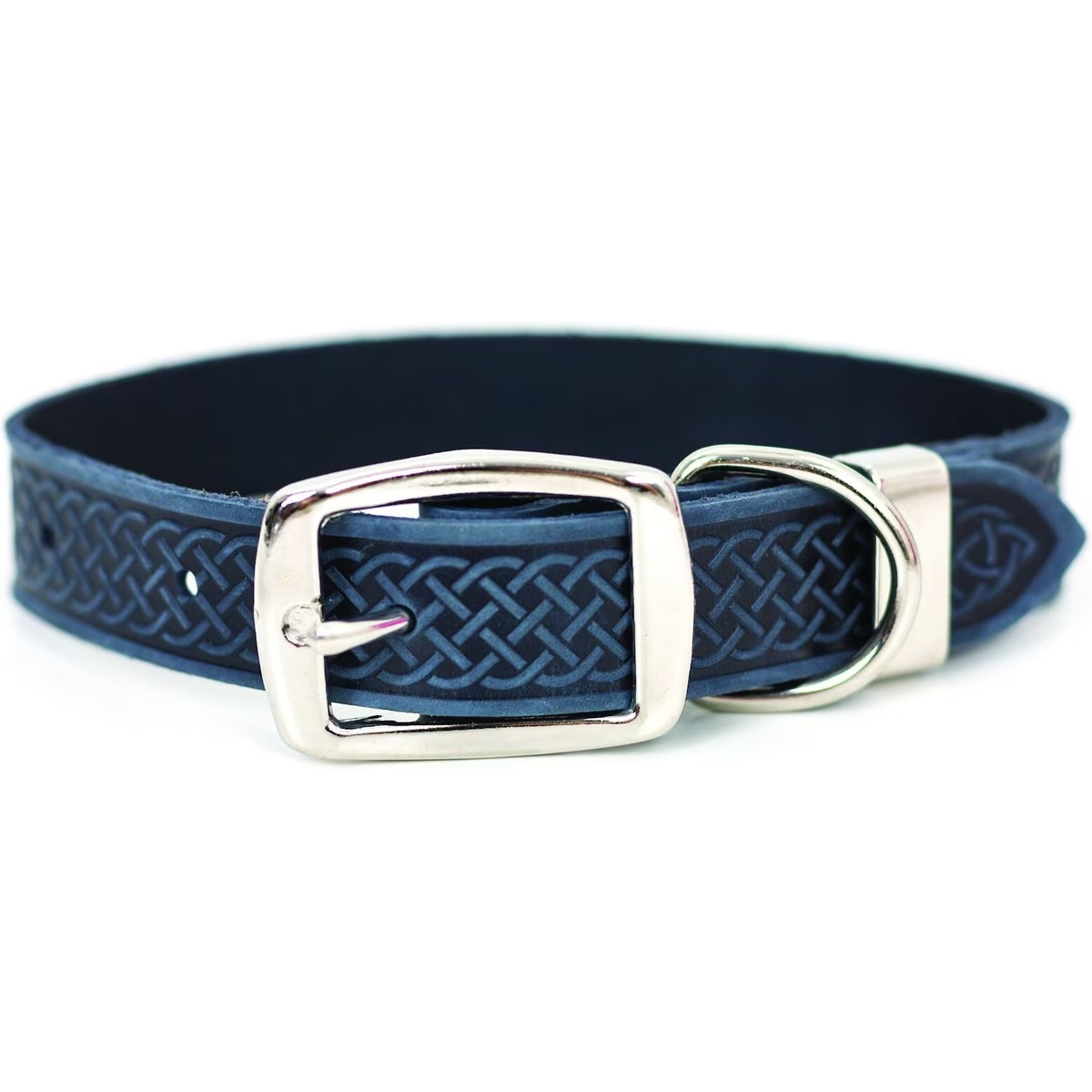 Euro-Dog Celtic Style Leather Dog Collar