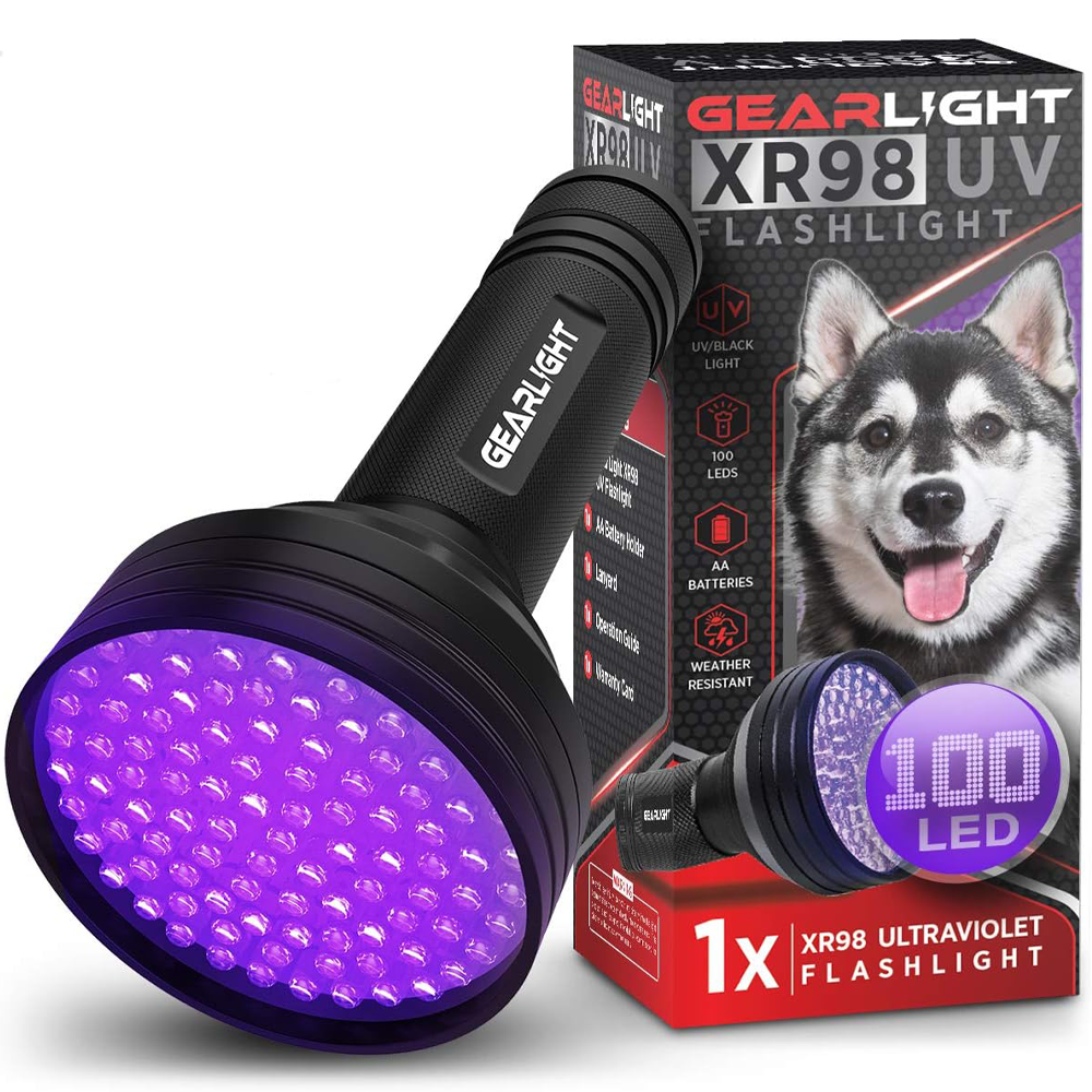 GearLight UV Blacklight Flashlight XR98
