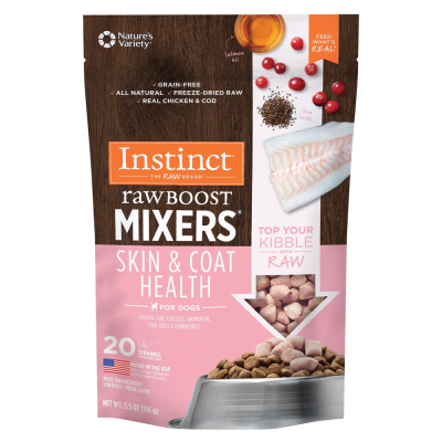 Instinct Freeze-Dried Raw Boost Mixers Grain-Free Skin & Coat Health