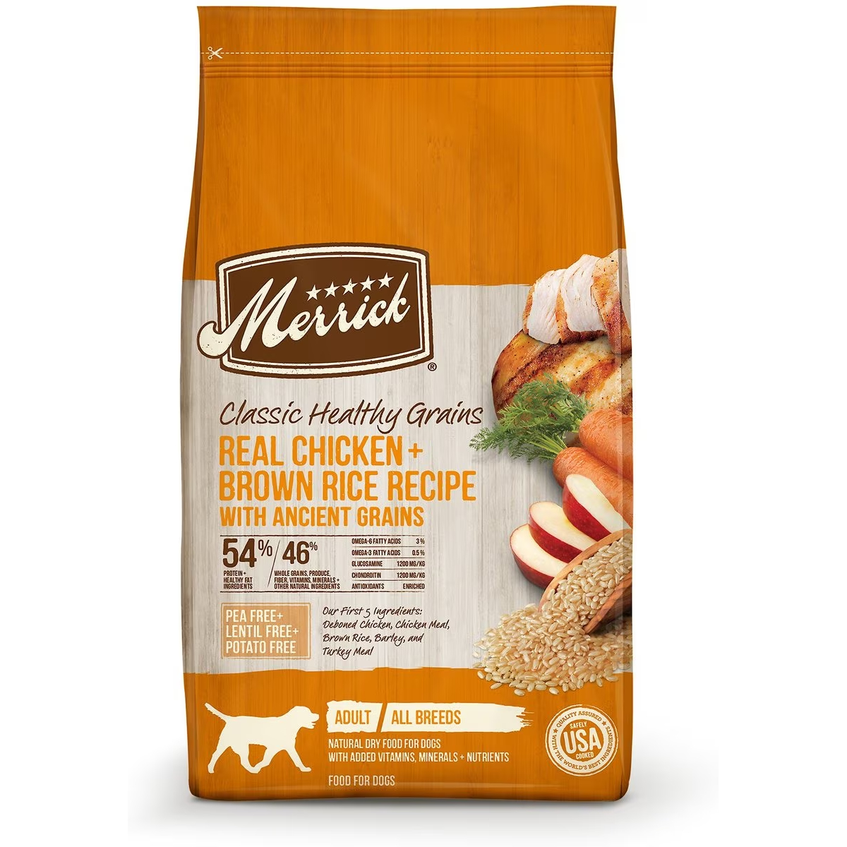 Merrick Classic Healthy Grains Real Chicken & Brown Rice Dog Food 