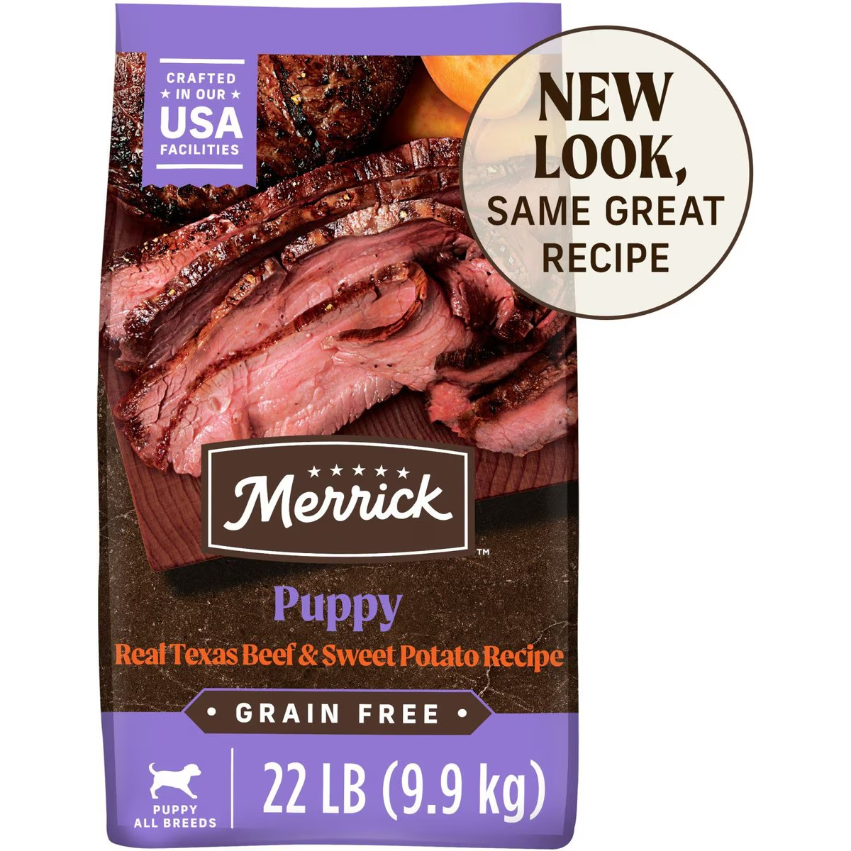 Merrick Grain-Free Real Texas Beef + Sweet Potato Puppy Food 