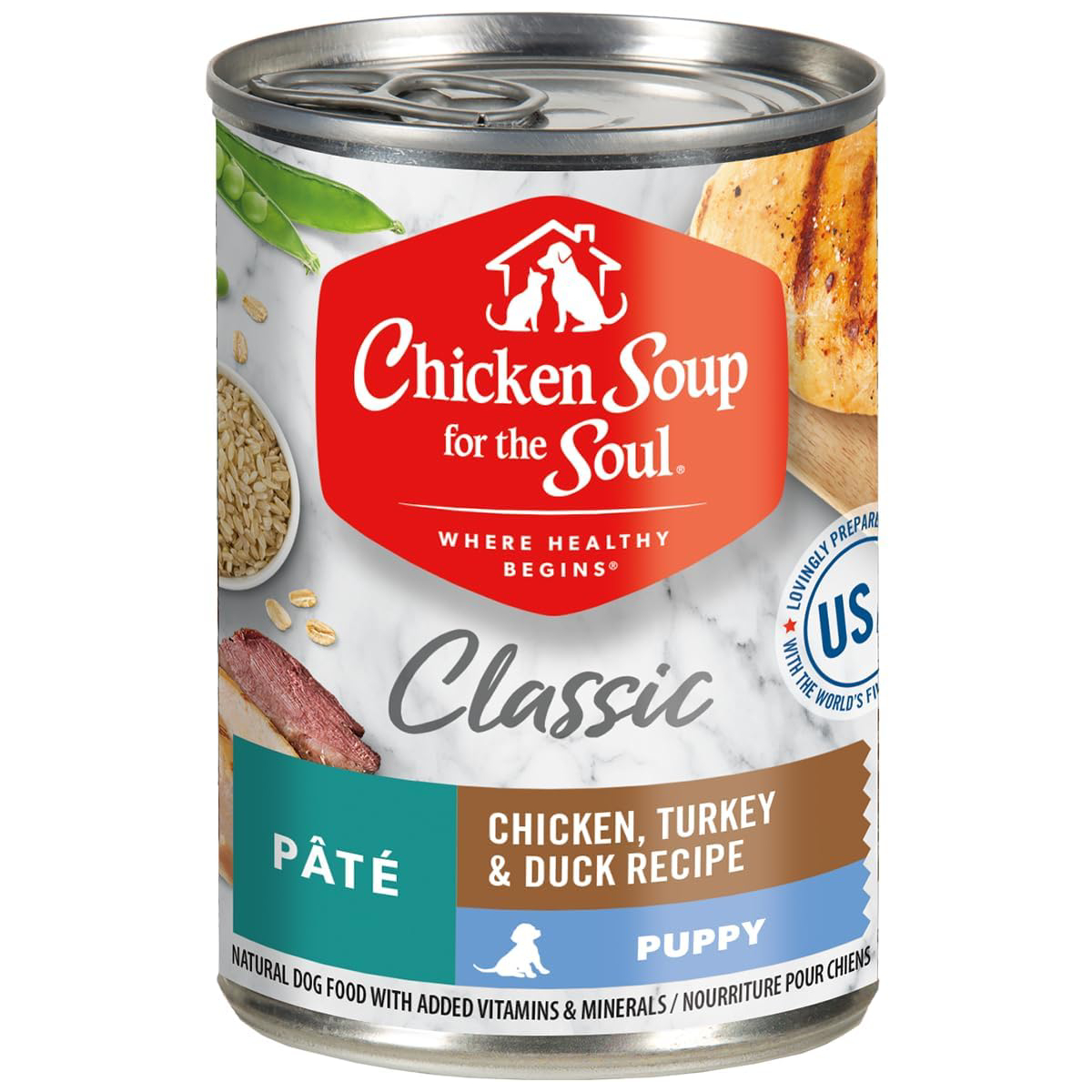 New Project Chicken Soup for The Soul Puppy - Chicken, Turkey & Duck Classic Wet Dog Food 