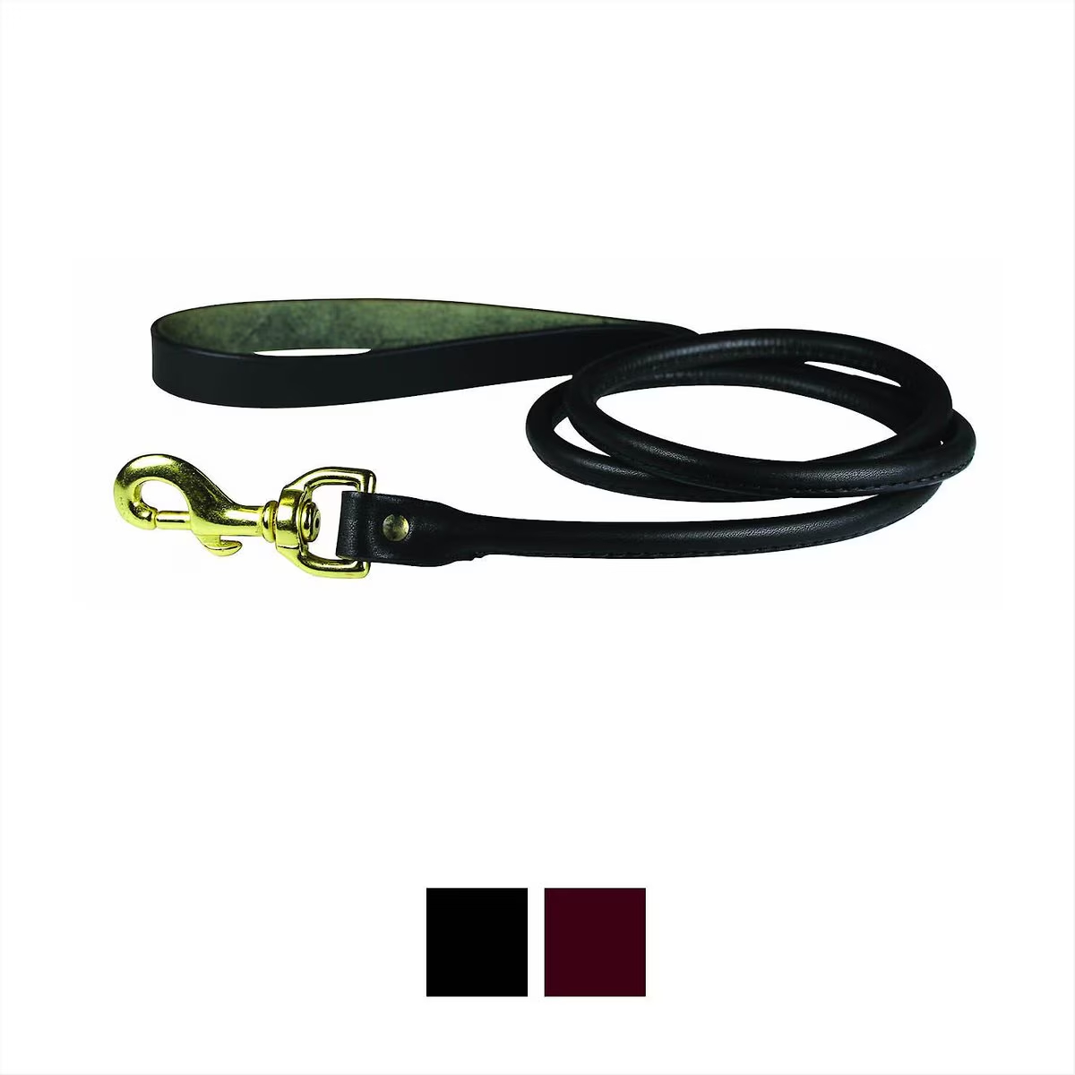 OmniPet Round Latigo Leather Dog Leash