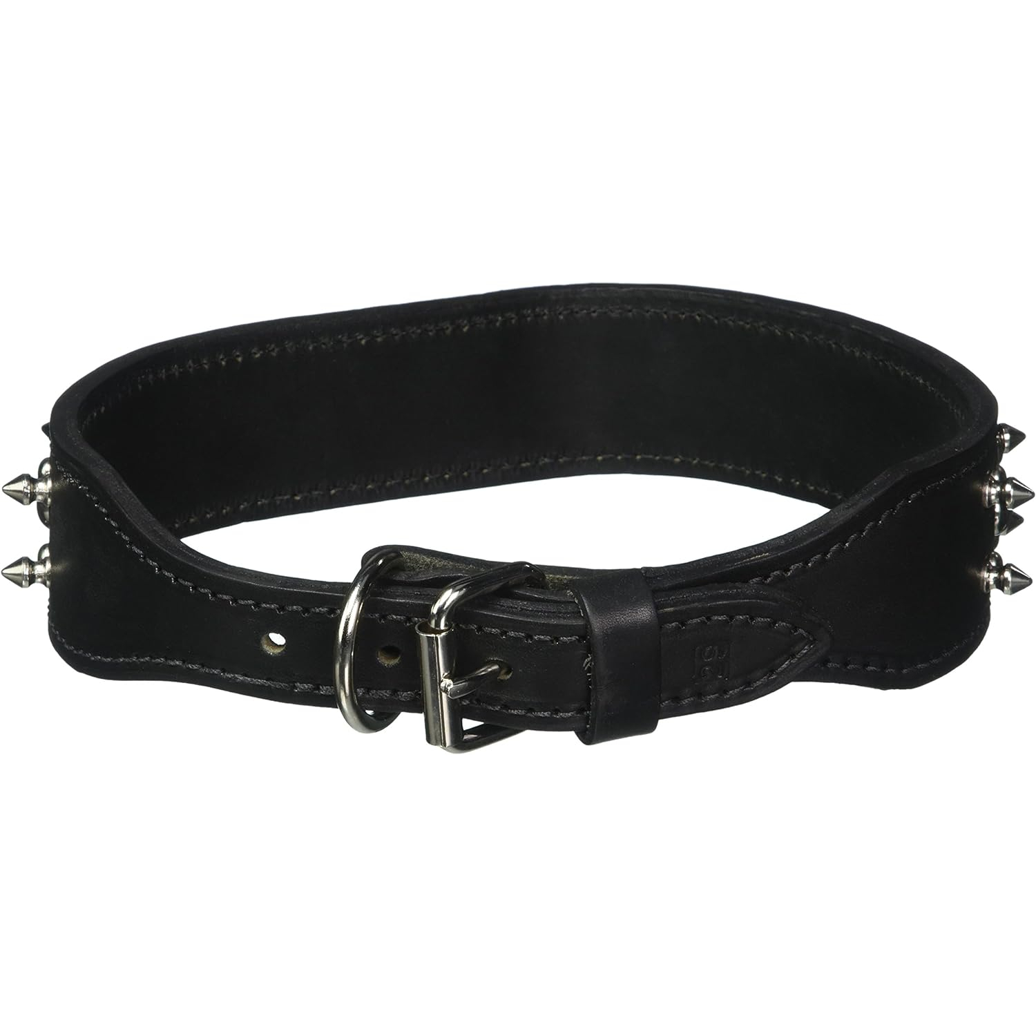 OmniPet Spiked & Studded Latigo Leather Dog Collar