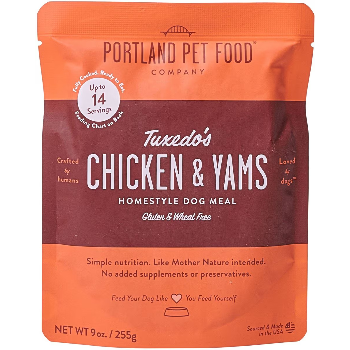 Portland Pet Food Company Human-Grade Dog Food Pouch Chicken and Yams