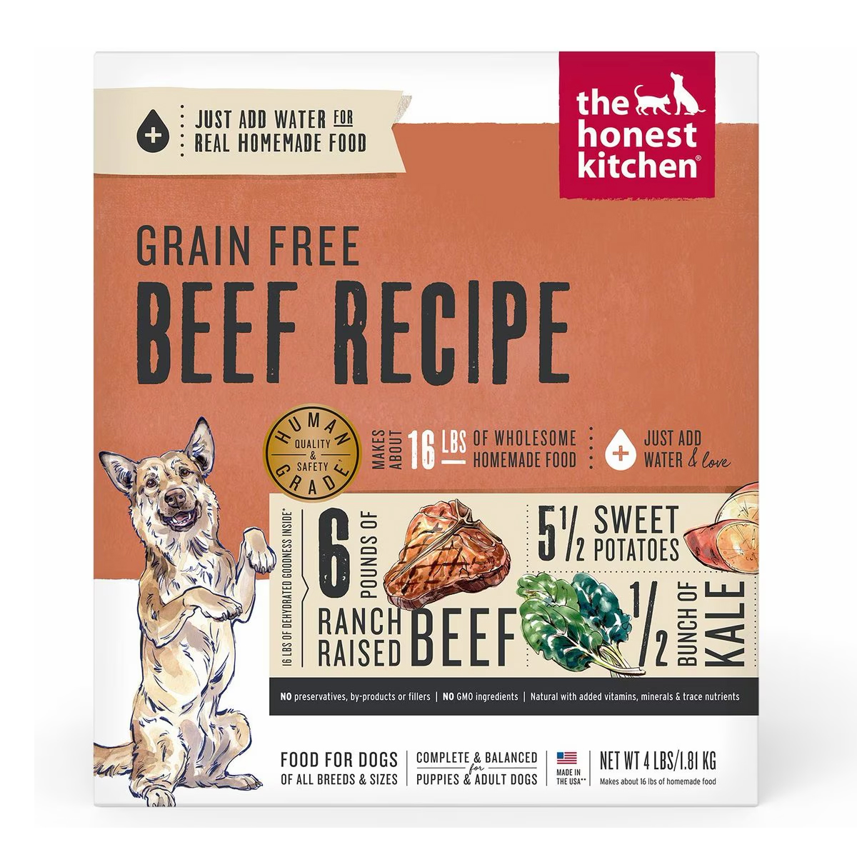 The Honest Kitchen Beef Recipe Grain-Free Dehydrated Dog Food