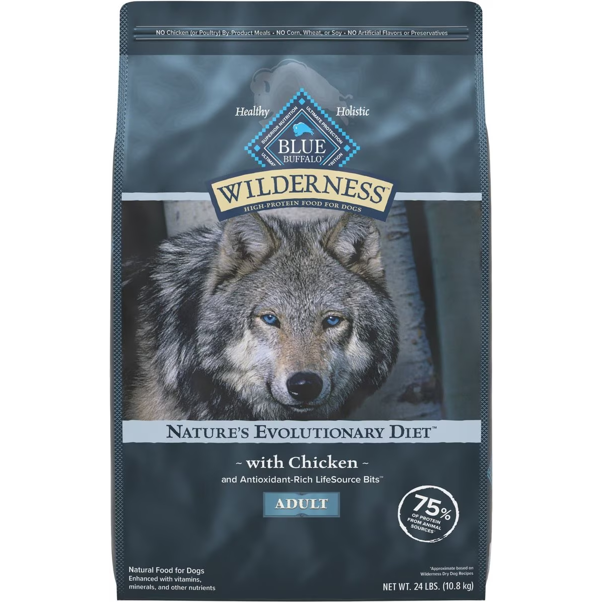 Blue Buffalo Wilderness Adult High Protein Natural Chicken & Wholesome Grains Dry Dog Food
