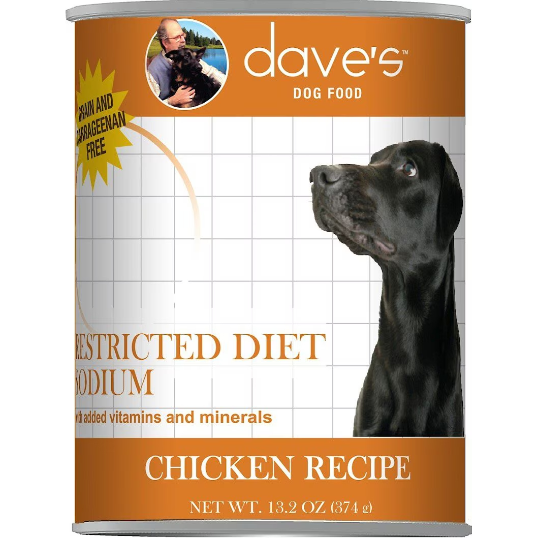 Dave's Pet Food Restricted Sodium Chicken Recipe Canned Dog Food
