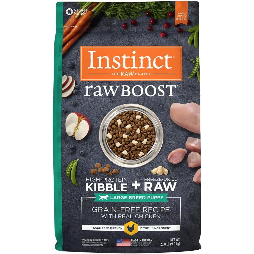 Instinct Raw Boost Large Breed Puppy Grain Free Recipe with Real Chicken Natural Dry Dog Food