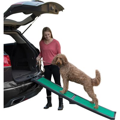 Pet Gear Bi-Fold Dog Car Ramp with SupertraX