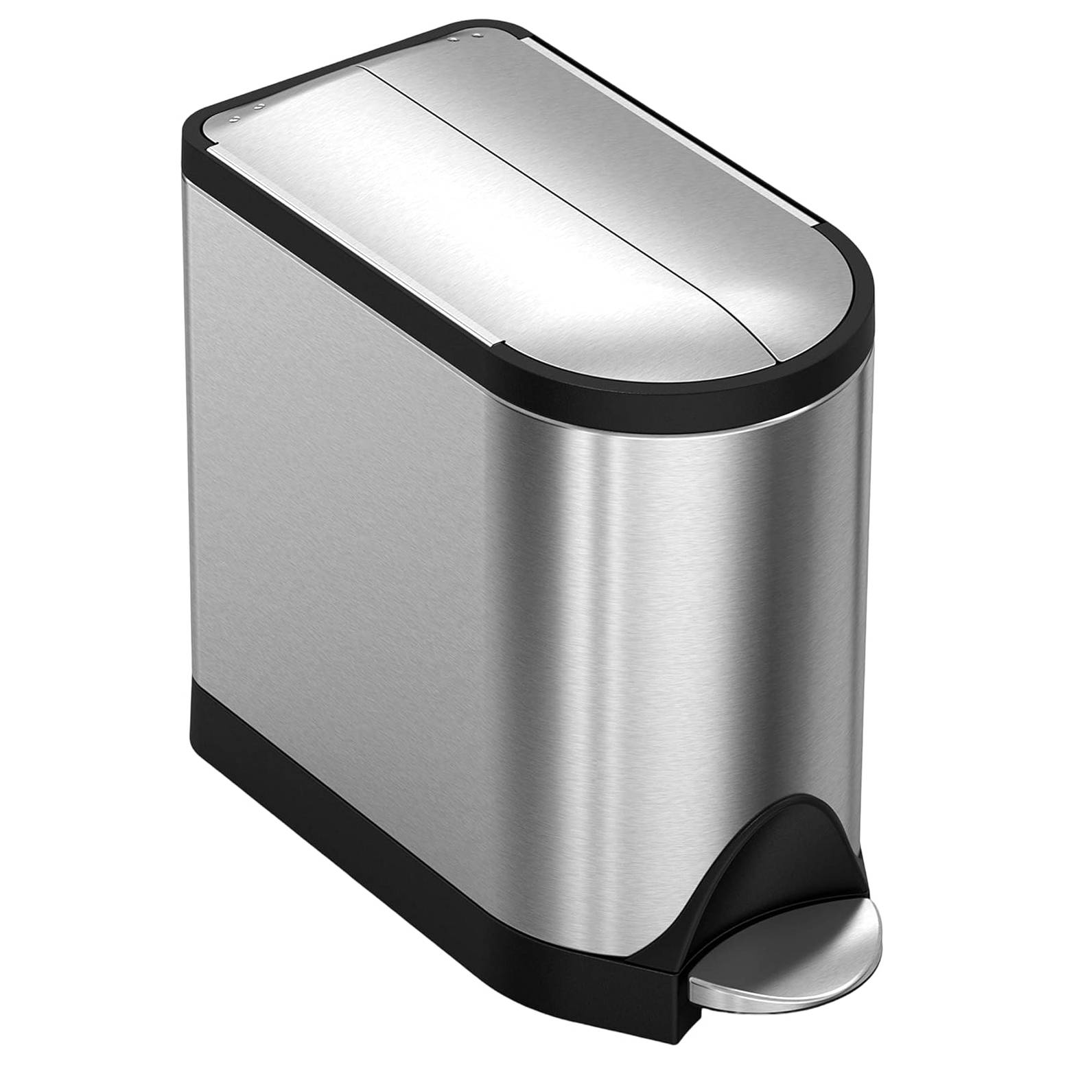 simplehuman Butterfly Lid Bathroom Step Trash Can