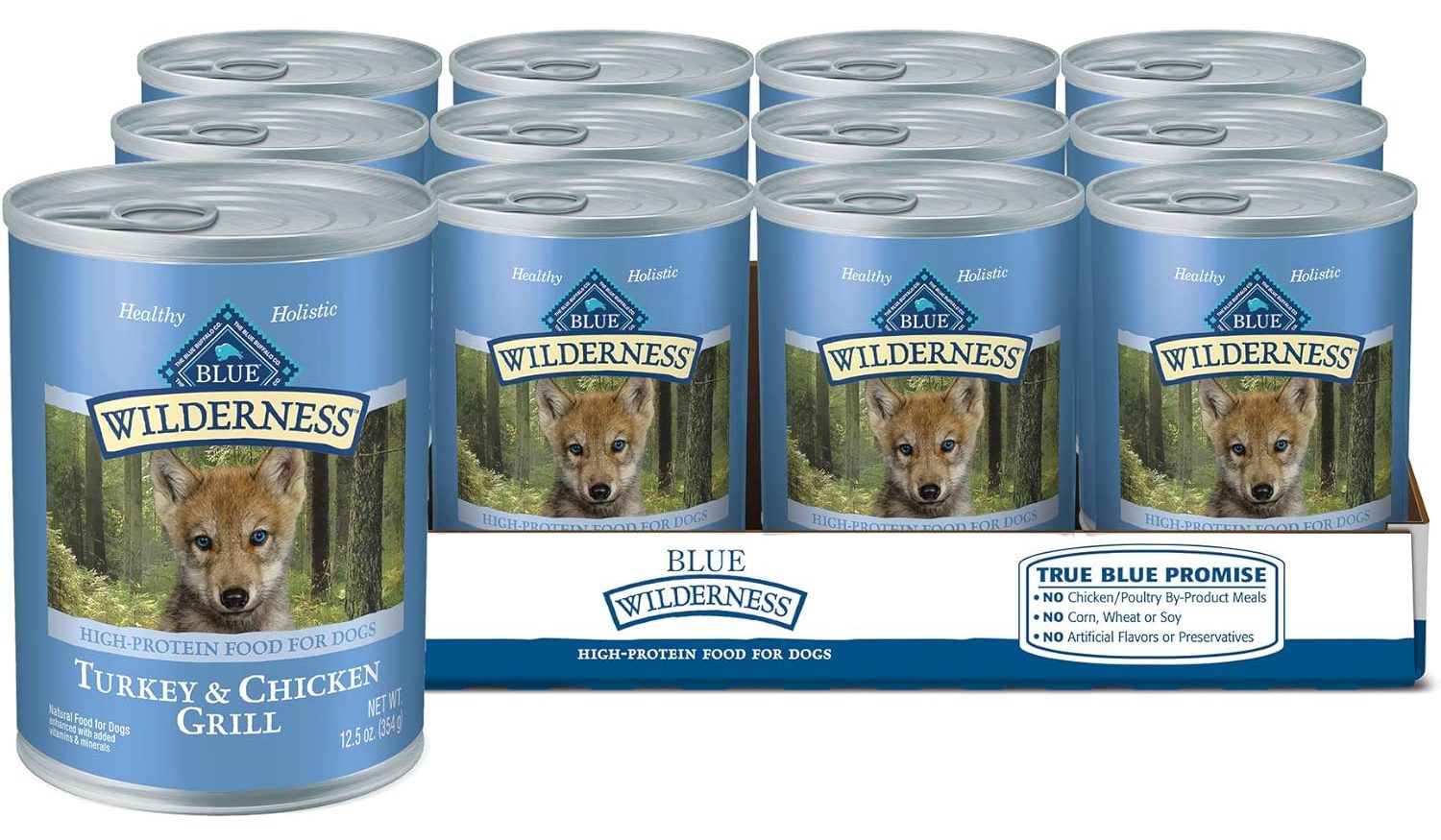 Blue Buffalo Wilderness High Protein, Natural Puppy Wet Dog Food 