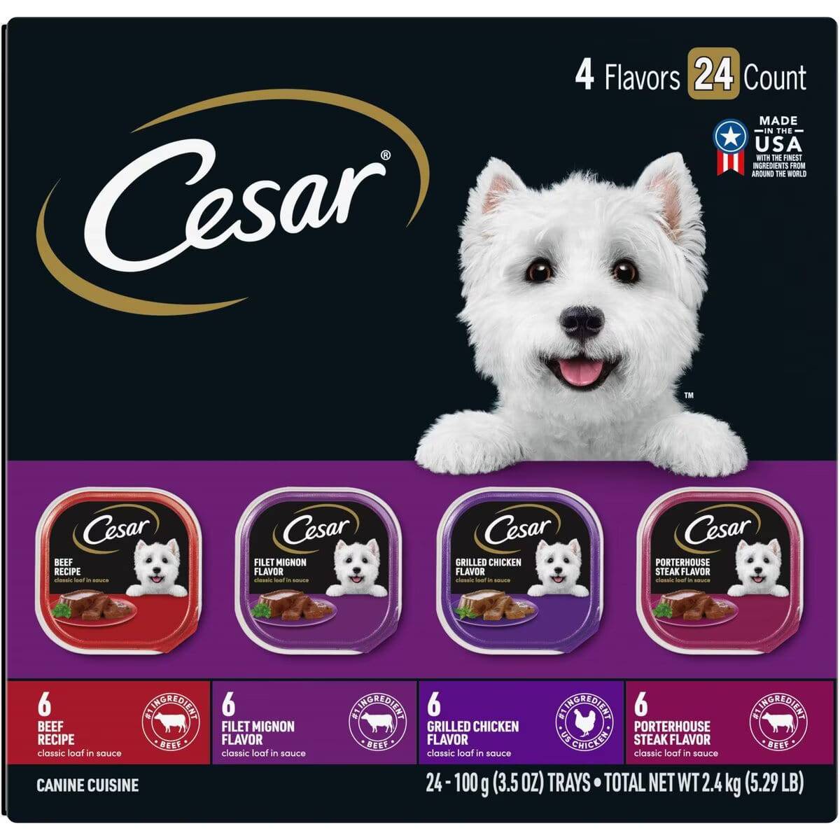 Cesar Classic Loaf in Sauce Variety Pack Dog Food