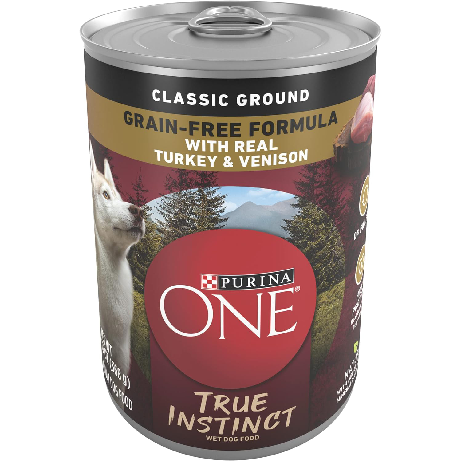 New Project Purina ONE Wet Dog Food True Instinct Classic Ground Grain-Free Formula With Real Turkey And Venison High Protein Wet Dog Food 