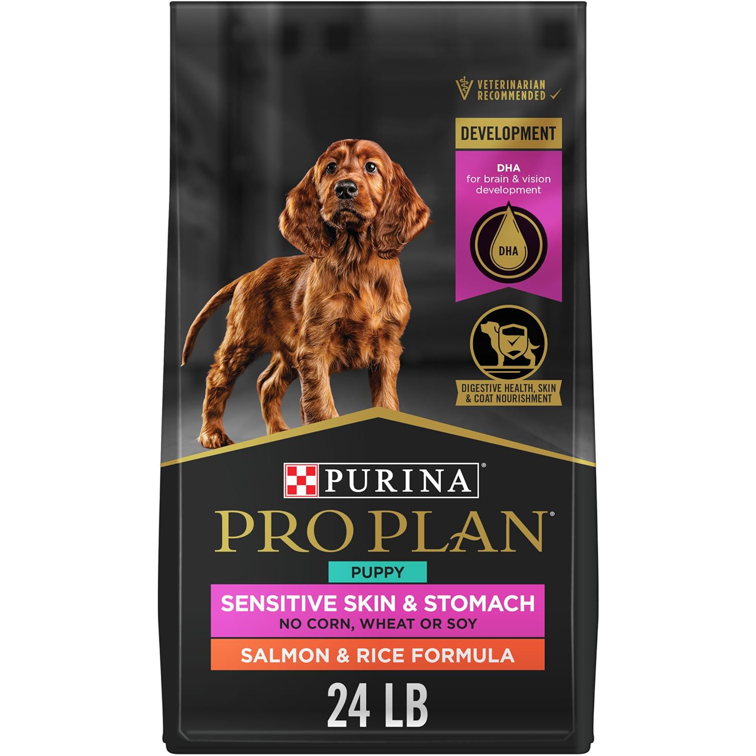 New Project Purina Pro Plan Sensitive Skin and Stomach Dog Food Puppy Salmon and Rice Formula 