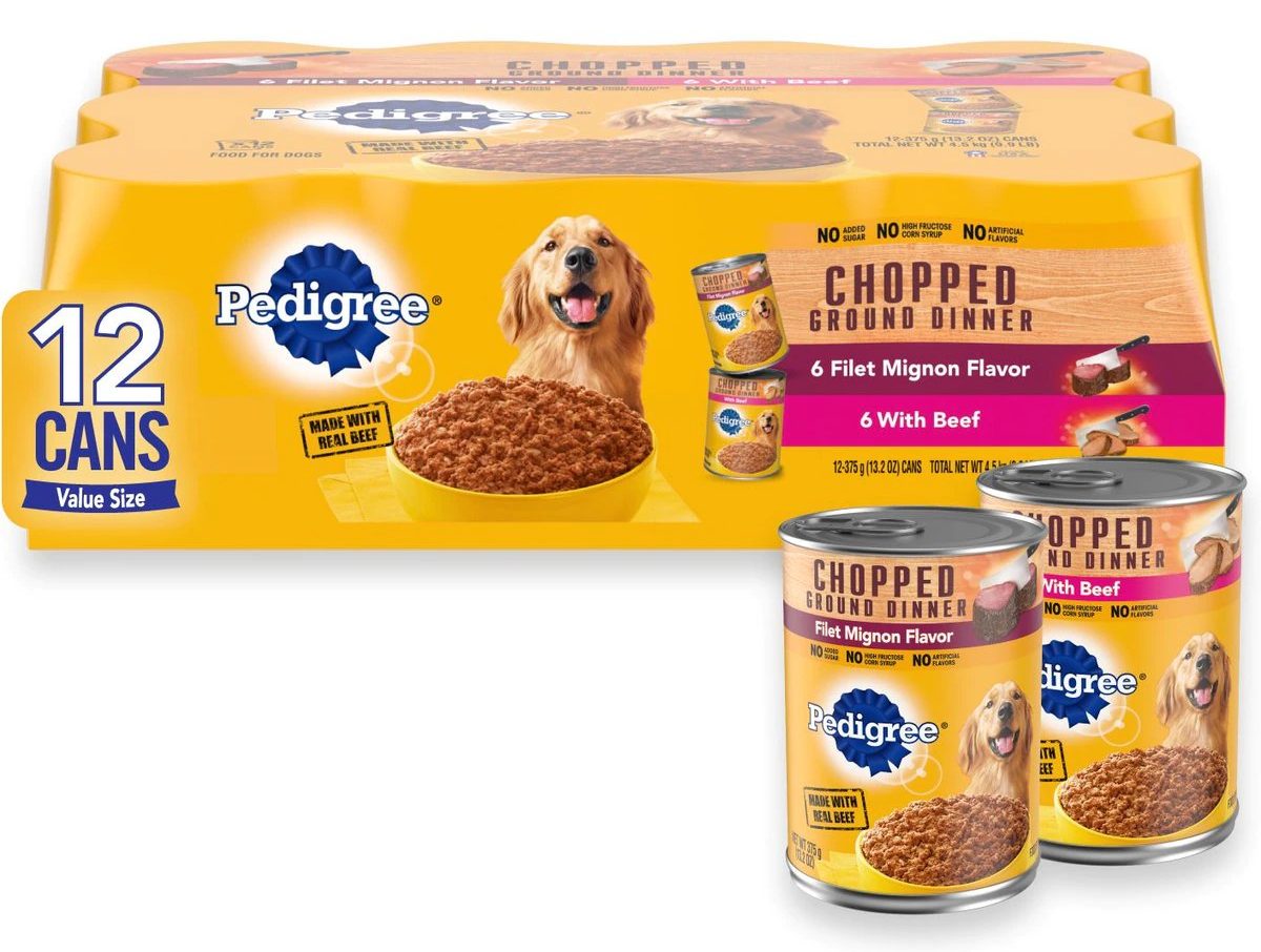 Pedigree Chopped Ground Dinner Variety Pack Canned Dog Food