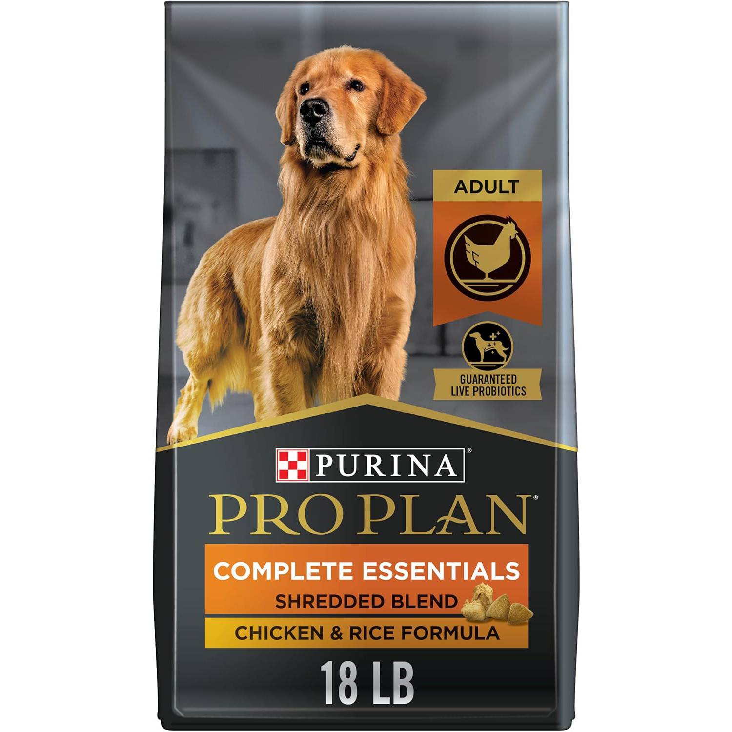 Purina Pro Plan High Protein Shredded Blend Chicken & Rice Formula with Probiotics Dry Dog Food