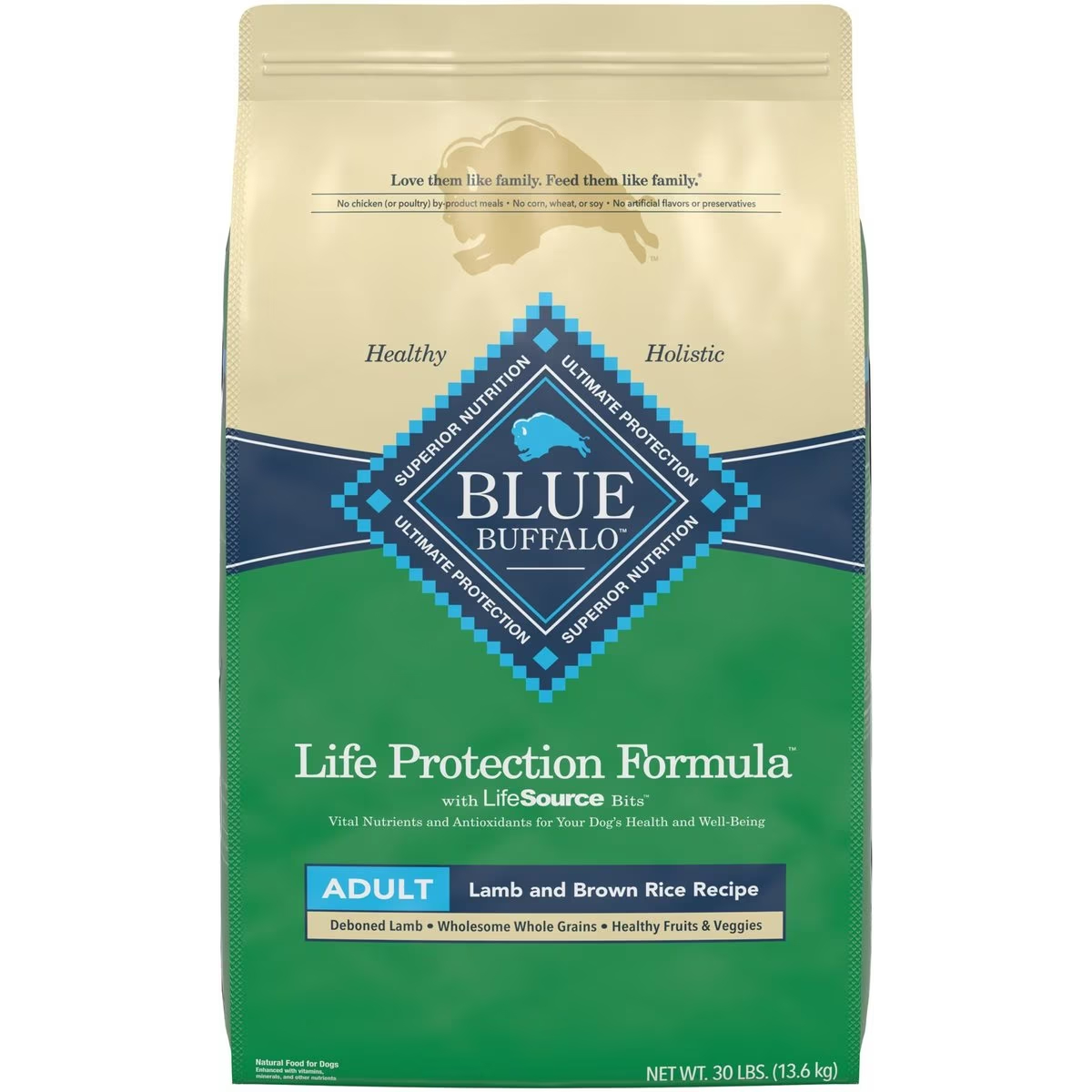Blue Buffalo Life Protection Formula Adult Lamb & Brown Rice Recipe Dry Dog Food New