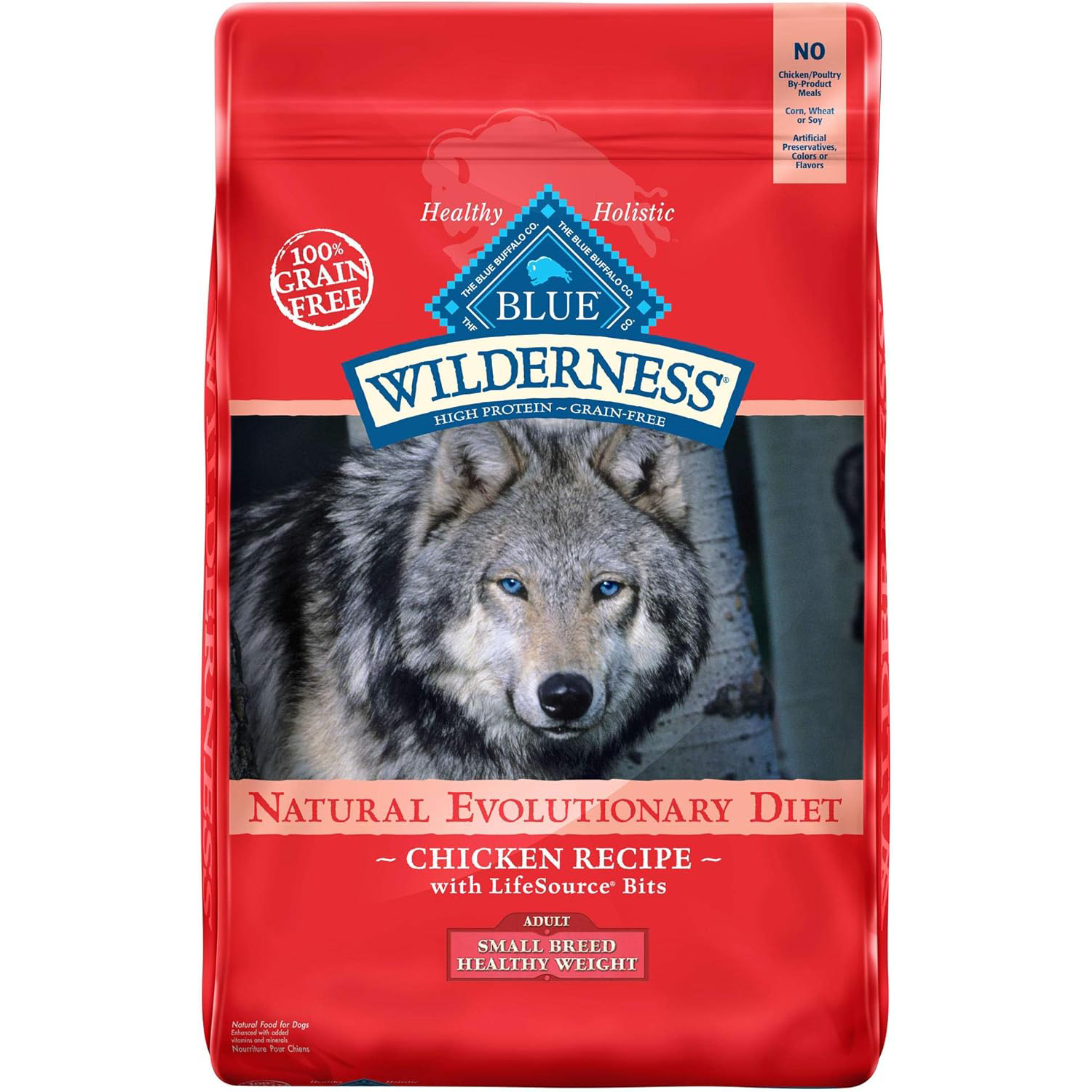 Blue Buffalo Wilderness High Protein, Natural Adult Small Breed Healthy Weight Dry Dog Food