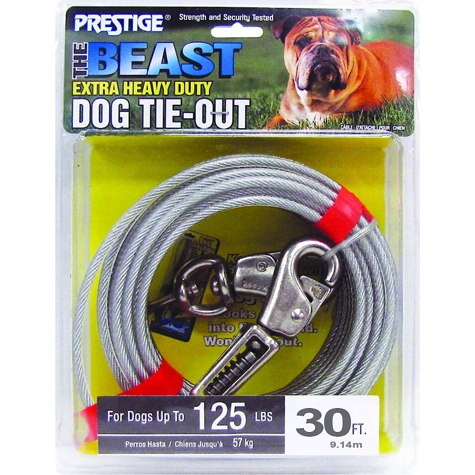 Boss Pet Prestige Dog Tie-Out with Spring 