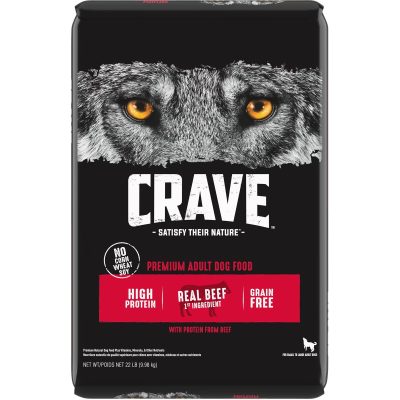 Crave High Protein Beef Grain-Free Dry Dog Food