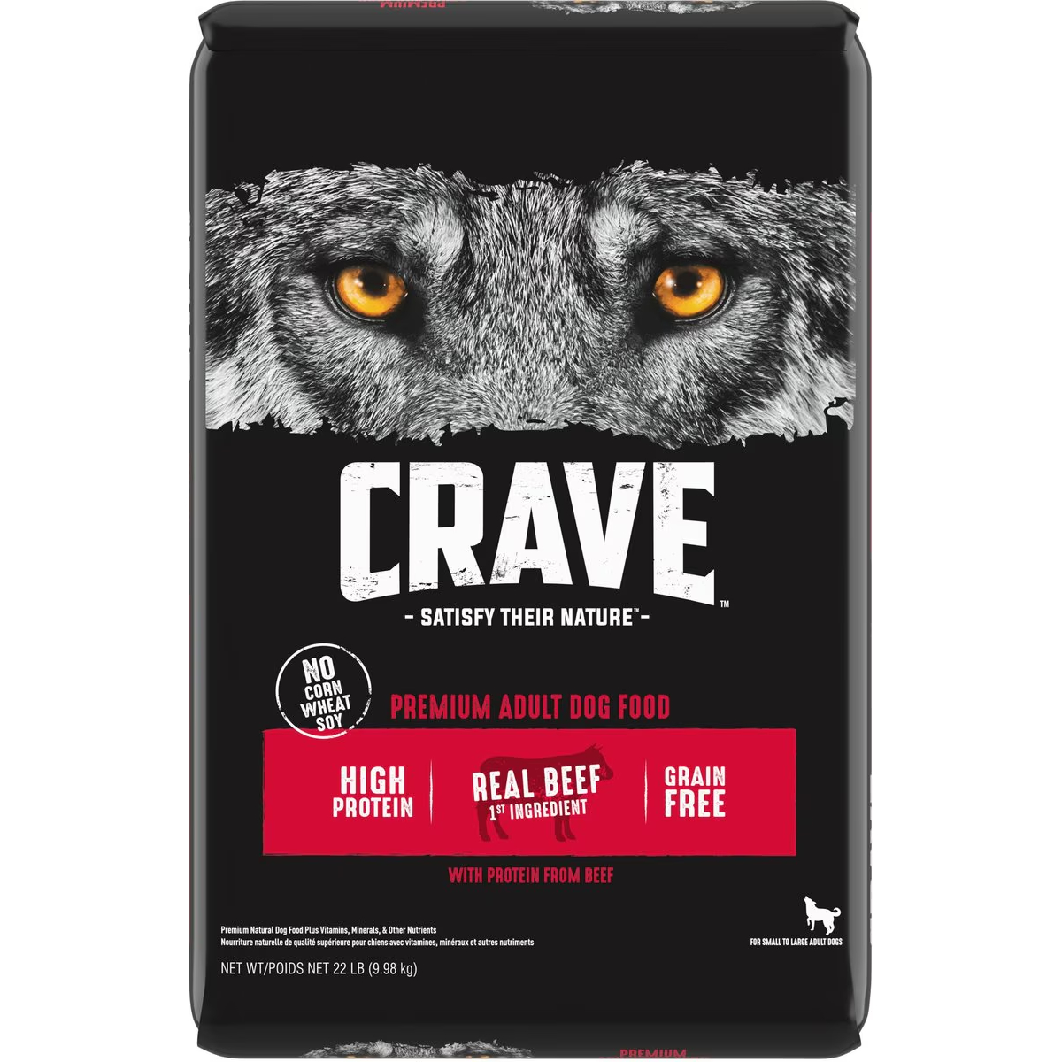 Crave High Protein Beef Adult Grain-Free Dry Dog Food new