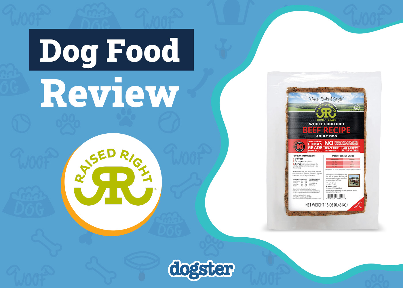 Dogster_Raised Right Human-Grade Dog Food Review