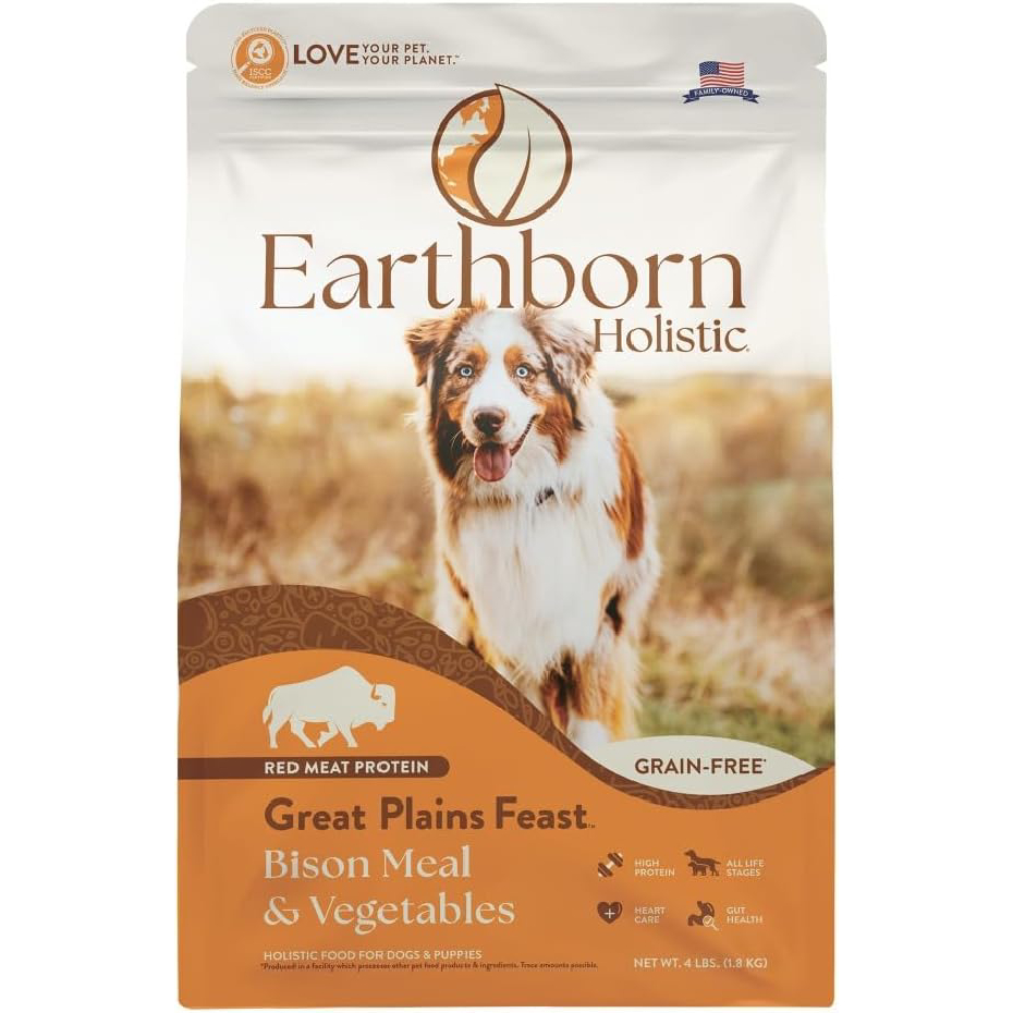 Earthborn Holistic Great Plains Feast Bison Meal & Vegetables Grain-Free Dry Dog Food 