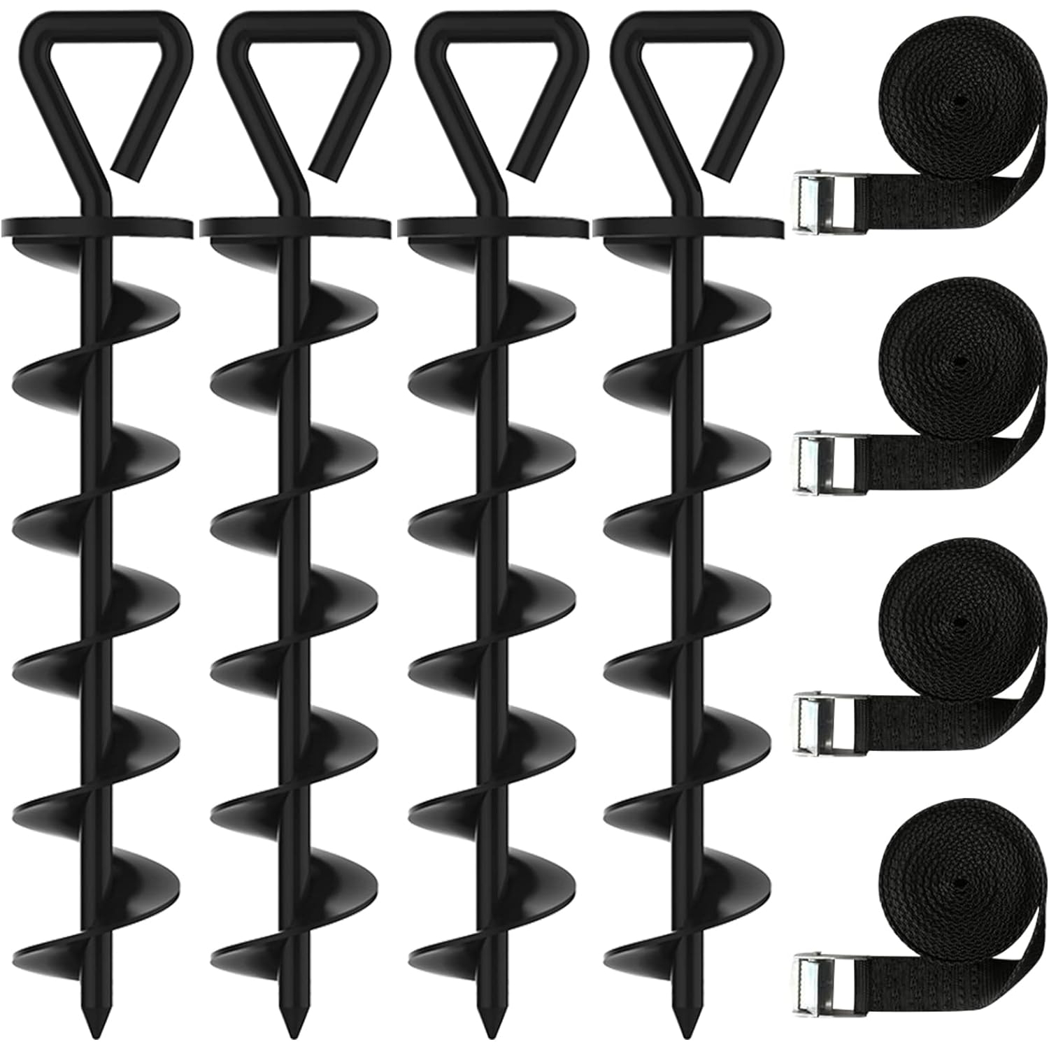 Eurmax USA Trampoline Stakes Heavy Duty Trampoline Parts Steel Stakes Anchor Kit for Trampolines Canopy Anchor Dog Tie Out Stakes