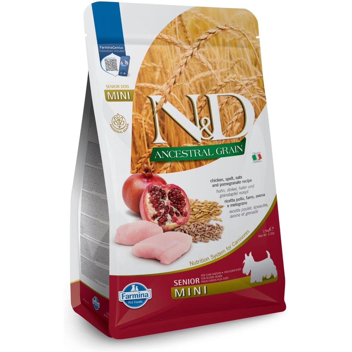Farmina N&D Ancestral Grain Mini Senior Dry Dog Food
