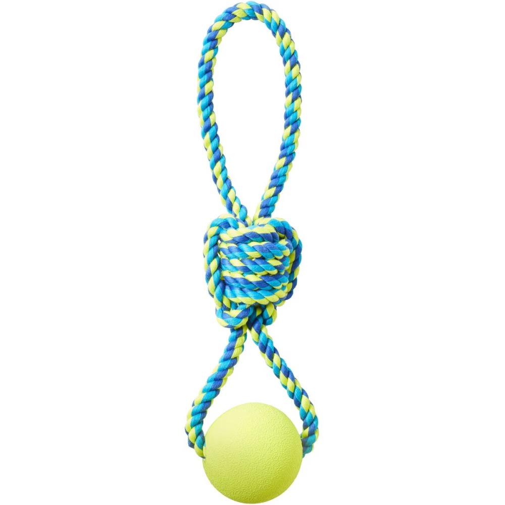 Frisco Rope with Rubber Ball Dog Toy 
