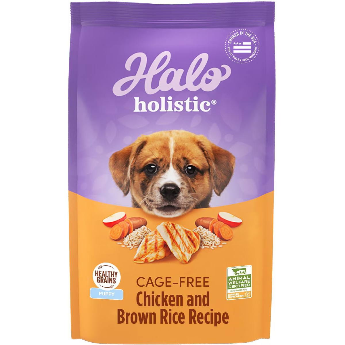 Halo Holistic Complete Digestive Health Chicken & Brown Rice Recipe Puppy Dry Dog Food