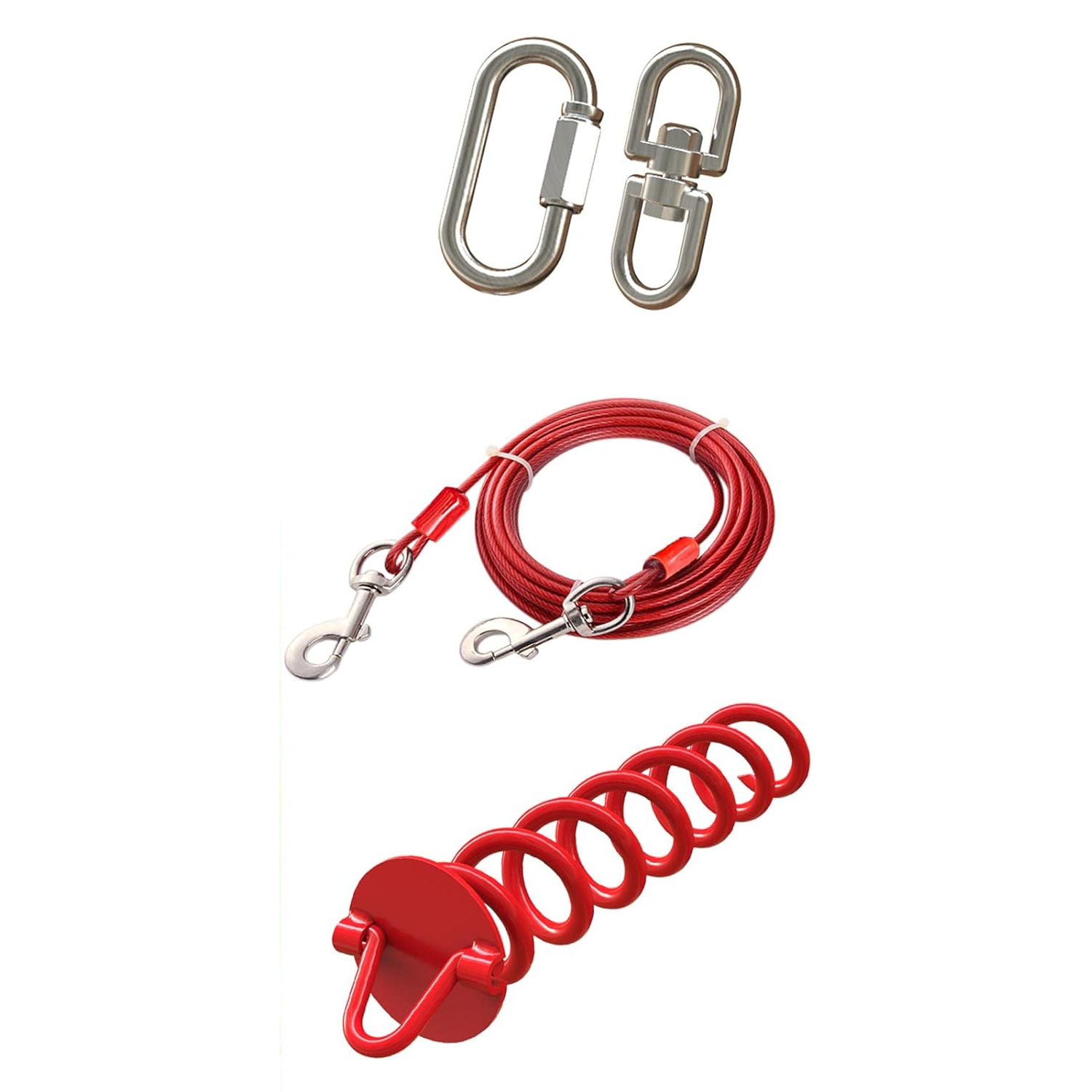 Heavy Duty Dog Tie Out Cable and Stake 