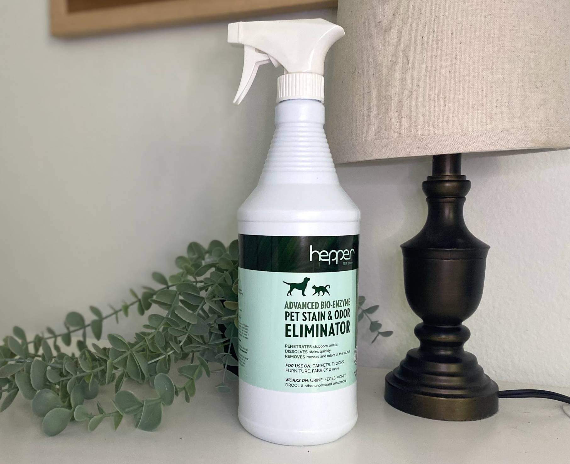 Hepper Spray on table