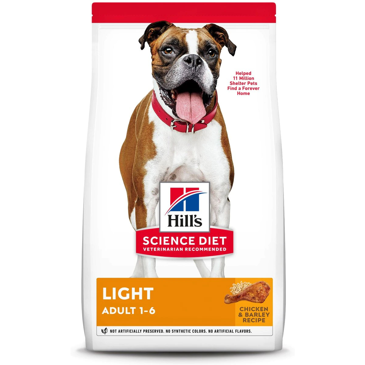 Hill_s Science Diet Adult Light with Chicken Meal & Barley Dry Dog Food New