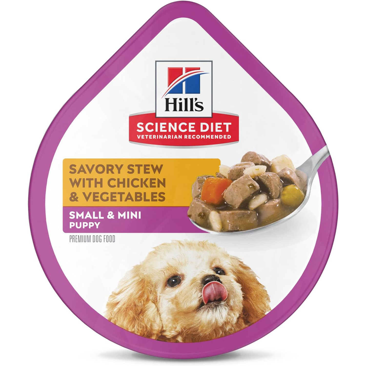 Hill_s Science Diet Puppy Small & Toy Breed Savory Chicken & Vegetable Stew Flavor Dog Food Trays New